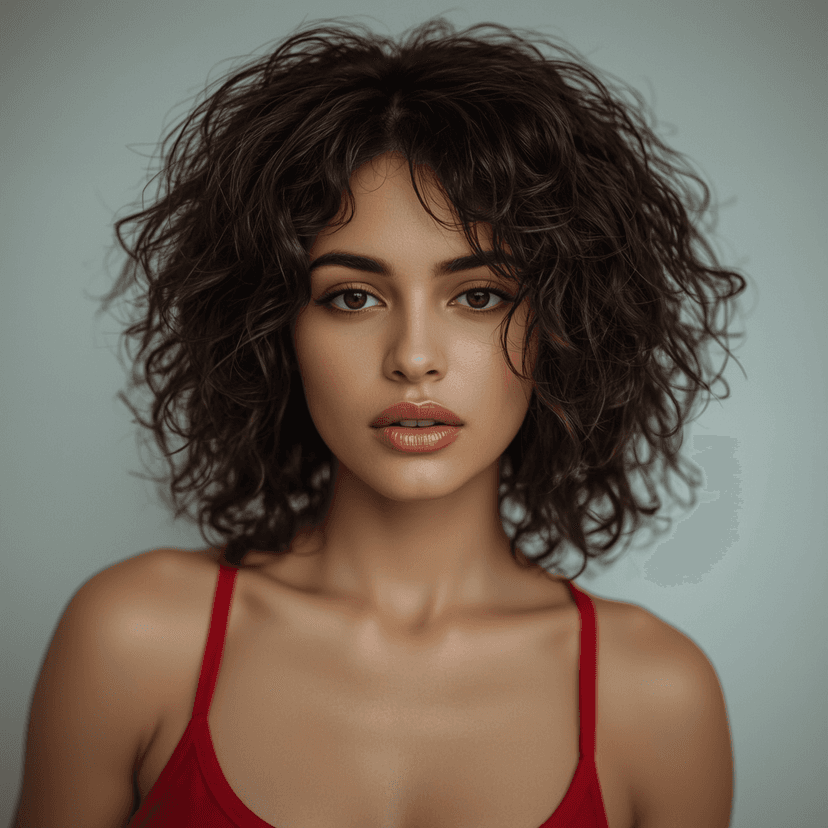 Luna - Ultra-realistic Latina AI girlfriend with seductive pose